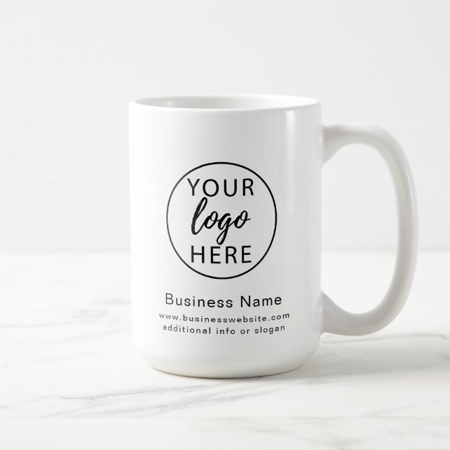 Logo des Unternehmens Mitarbeiter des Unternehmens Kaffeetasse (Rechts)