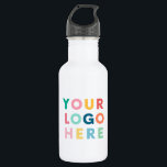 Logo des Unternehmens personalisiert Water Bottle  Edelstahlflasche<br><div class="desc">Logo der personalisierten Wasserflaschen-Firma. Laden Sie Ihr Logo für einfache Markenartikel hoch.</div>