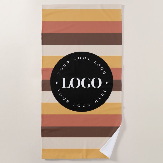 Logo des Unternehmens Retro Stripes - Willkommen 6 Strandtuch (Vorderseite)
