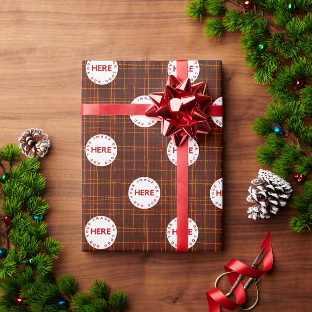 Logo des Unternehmens Stylish Modern Stripes Geschenkpapier (Feiertagsgeschenk)
