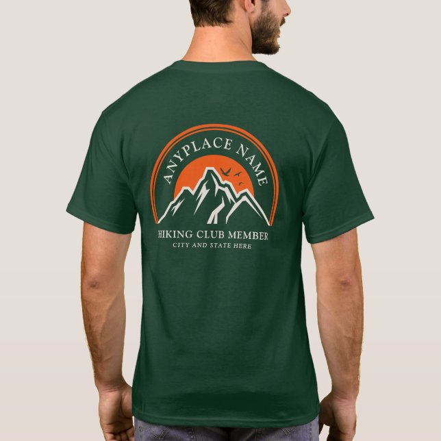 Logo des Wanderclubs - Name des Unternehmens T-Shirt (Rückseite)