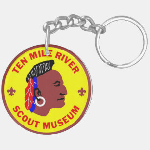 Logo des Zehn-Mile-River-Scout-Museums Acryl-Schl Schlüsselanhänger