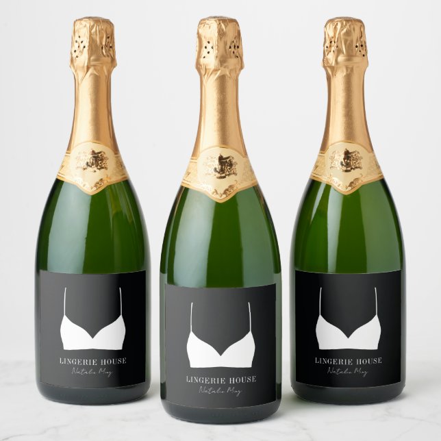 Logo-Design für die Schwarz-weiße Boutique (Flaschen)