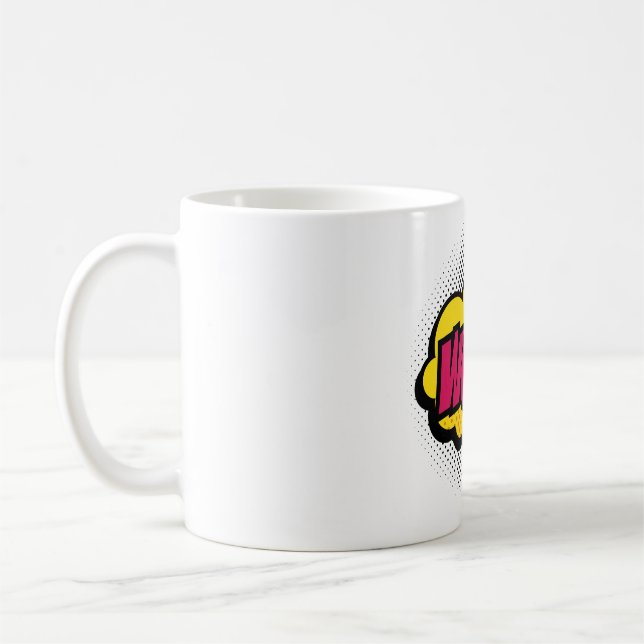 Logo-Design "Wow" Kaffeetasse (Links)