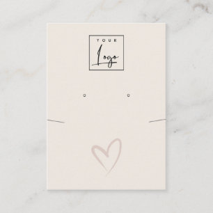 Logo-Display für die einfache Blush-Herz-Kette Visitenkarte