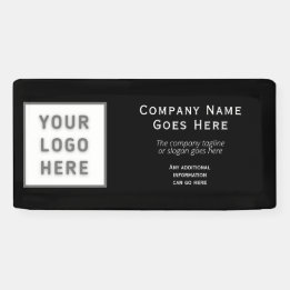 Logo DIY Horizontal Black Template Business Klein Banner