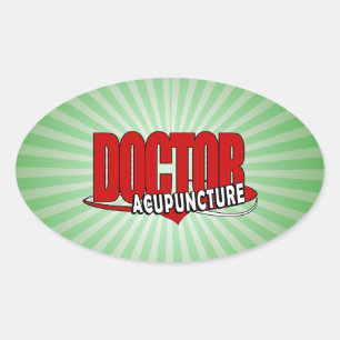 LOGO-DOKTOR-AKUPUNKTUR OVALER AUFKLEBER