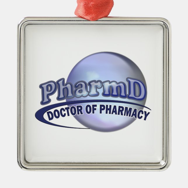 LOGO - DOKTOR OF PHARMACY SILBERNES ORNAMENT (Vorne)