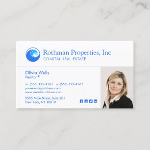 Logo d'onde Agent immobilier Carte de visite photo