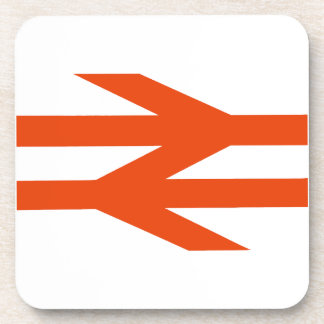 Logo Doppelter Pfeil der British Rail Getränkeuntersetzer