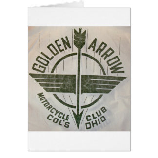 Logo d'or de club de moto de flèche