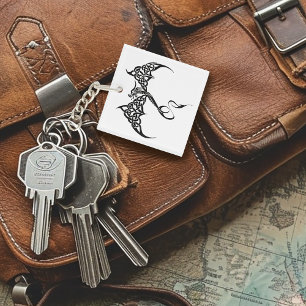 Logo Dragon Tribal Celtique Noir Blanc en Entrelac