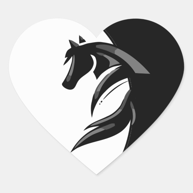 Logo du cheval avec Sticker Coeur (Devant)