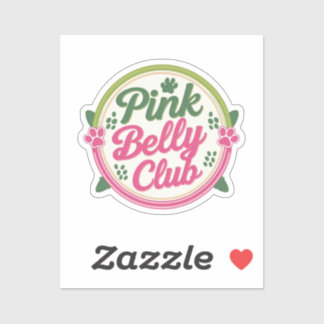 Logo du club de ventre rose Autocollants en vinyle