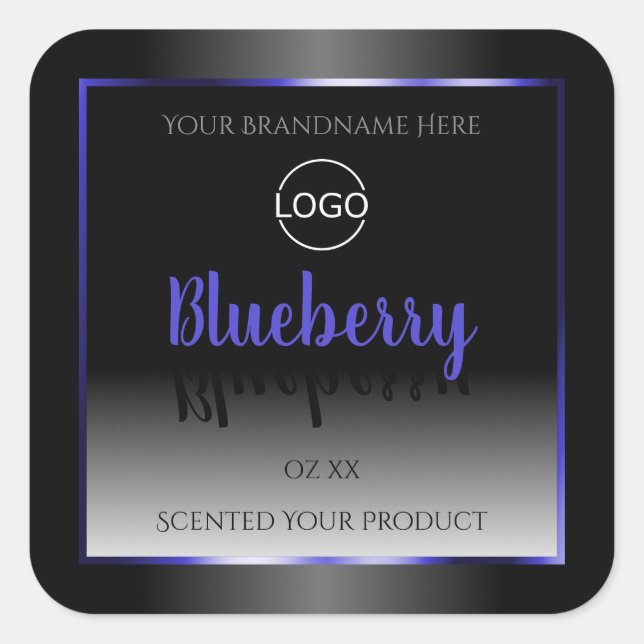 Logo du Étiquette de produit noir blanc chatoyant (Devant)