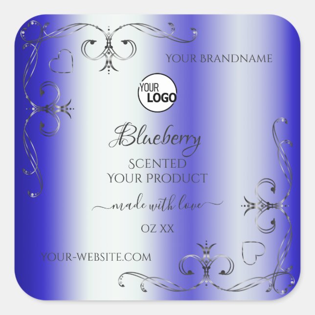 Logo du Étiquette de produit Orné Royal Blue (Devant)