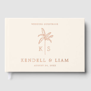 Logo du Mariage Monogramme Palm Tree Foil Livre d'