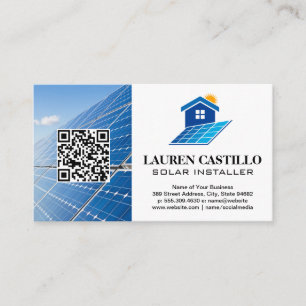 Logo du panneau solaire   Carte de visite QR