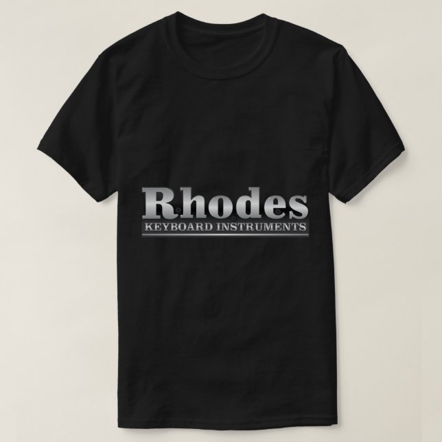 Logo du piano électrique Rhodes. T-shirt classique (Design devant)