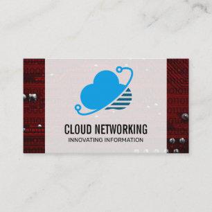 Logo du réseau cloud   Code binaire   Carte mère