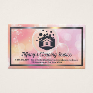 Logo du service de nettoyage de la maison   Bulles