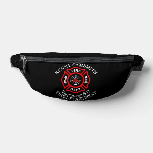 Logo du service d'incendie Badge noir et rouge (Poser)