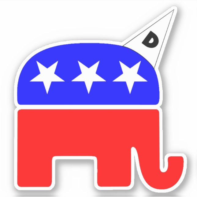 Logo-Dunce für republikanisches Party Aufkleber (Vorderseite)