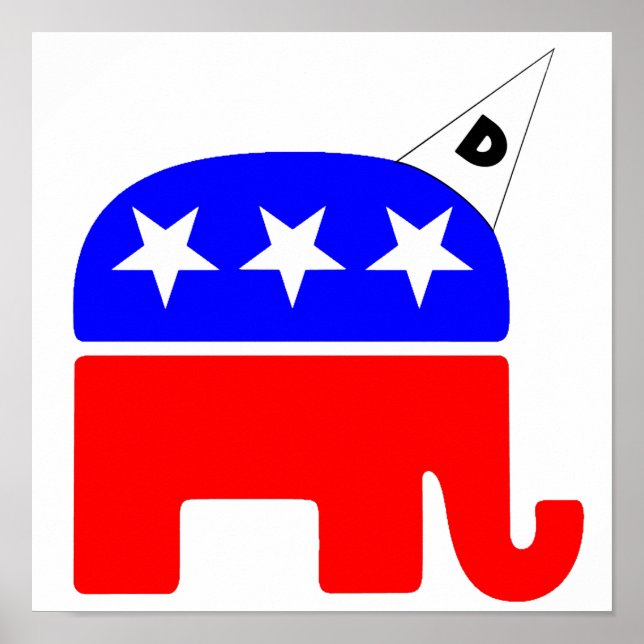 Logo-Dunce für republikanisches Party Poster (Vorne)
