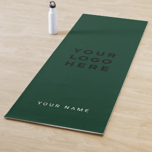 Logo dunkle grüne Namen Unternehmen Werbemittel In Yogamatte