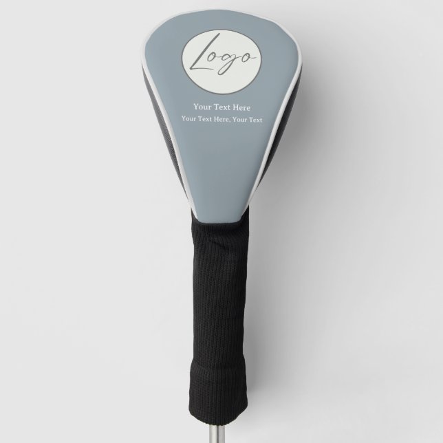 Logo-Dusty Blue Golf Head Cover Headcover (Vorderseite)