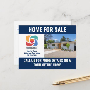 Logo einer Immobilienfirma für den Verkauf eines n Postkarte
