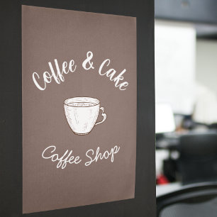 Logo einer kleinen Kaffeehaus-Cottage Poster