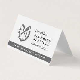 Logo eines professionellen Klempner-Serviceunterne Visitenkarten