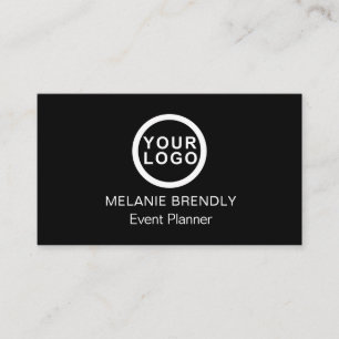 Logo Einfach Minimalistische Schwarze Visitenkarte