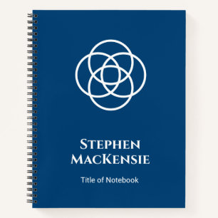 Logo "Elegant Blue Circles" Notizbuch