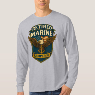 Logo-Emblem für Veteranen des Marine Corps T-Shirt