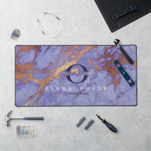 Logo en marbre simple Purple Gold Navy ID672