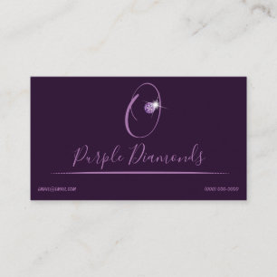 Logo en Rhinestone Initiale O Carte de visite viol