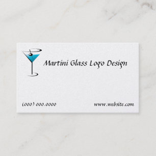 Logo en verre Martini Carte de visite Bartending
