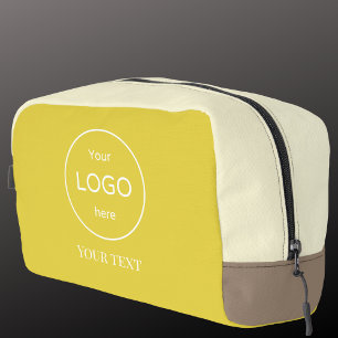 Logo entreprise jaune sac toilette cosmétique