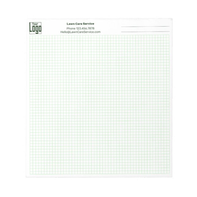 Logo Entreprise Note Grille Graphique Bloc-Notes (Devant)