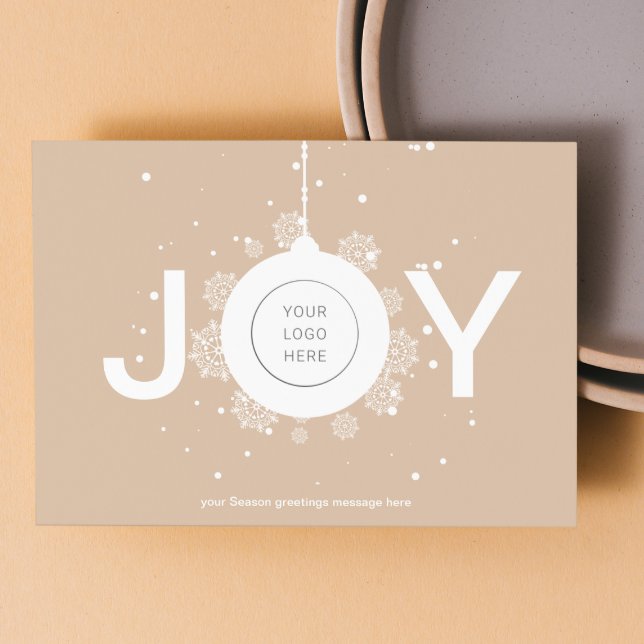 Logo Entreprise Saison Salutations Bonne carte de  (Logo Corporate Season Greetings Happy holiday Card)
