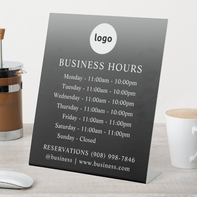 LOGO et heures d'ouverture | Dégradé | Panneau deb (In SItu)