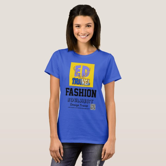 Logo et QR-Code EDT T-shirt de mode (Devant entier)