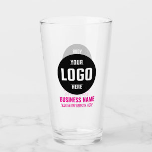 Logo et texte personnalisés 16oz Verre à bière ros
