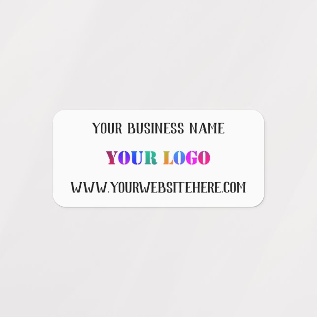 Logo et texte personnalisés Étiquettes personnalis (Design 1)
