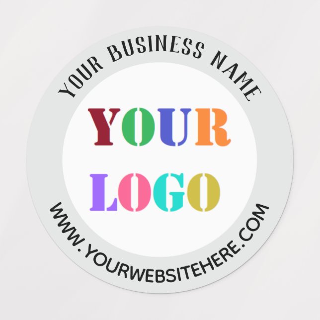 Logo et texte personnalisés Étiquettes professionn (Design 1)