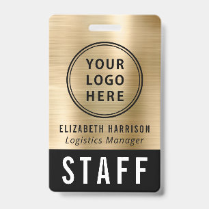 Logo Event-Personalmitarbeiter Gold Identifikation Ausweis