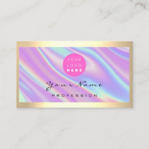 Logo Eyelash Makeup Hair Nails Holograph Opal Visitenkarte