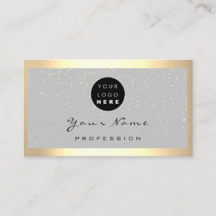 Logo Eyelash Makeup Künstler Hair Gold Grau VIP Visitenkarte